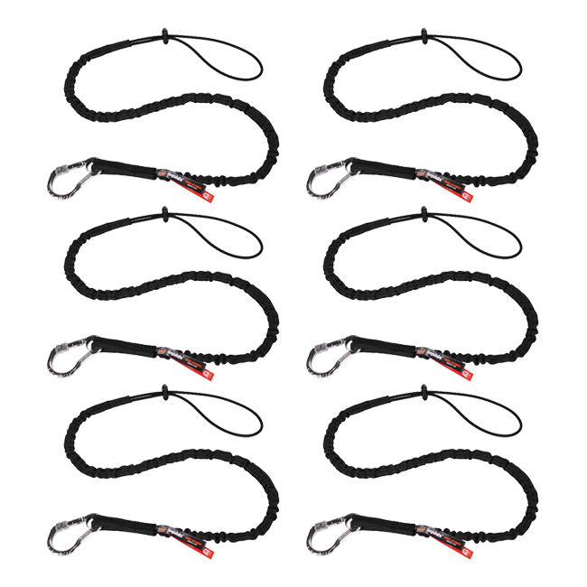 Ergodyne Squids 3100EXT Extended Single Carabiner 10 lb Tool Lanyard (6 Pack) from GME Supply